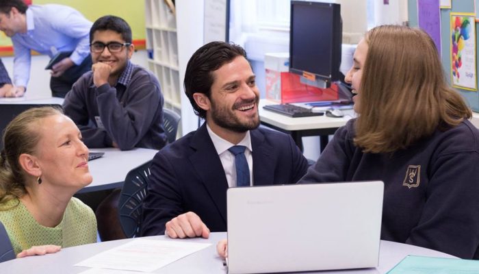 His Royal Highness Prince Carl Philip, Duke of Värmland, came to ESF West Island School