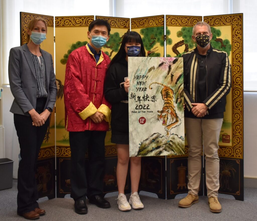 From left: Natasha Williams, Head of Secondary, Leo Chan, Chinese teacher, Megan Leung and Harry Brown, Principal of Renaissance College.